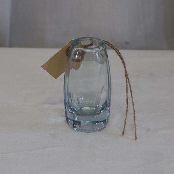 Aqua farvet buttet miniput vase