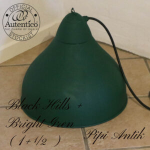 A Industri loftlampe i alu inde og Black Hills Bright Green mix Autentico Ø40xH40cm