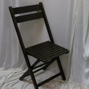 Foldbare cafeborde stole - antikke - i sort med patina
