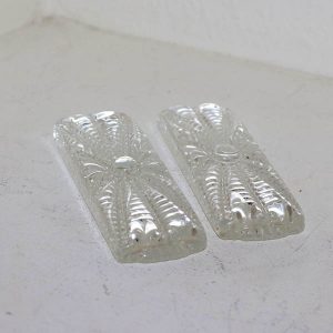 12 Retro glas bordskåner par