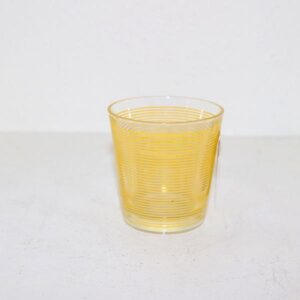 Retro drikkeglas med gule striber