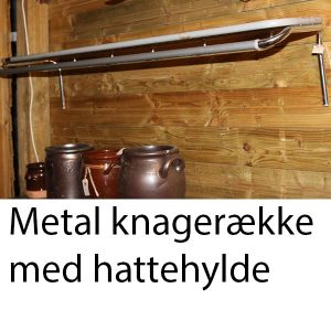 Metal knager 1 række og hattehylde
