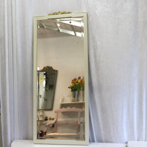 Retro romantisk creme facetslebet spejl 52,5x122 cm