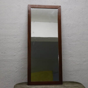 Teak retro lakeret spejl 101x42,5x1,5 cm