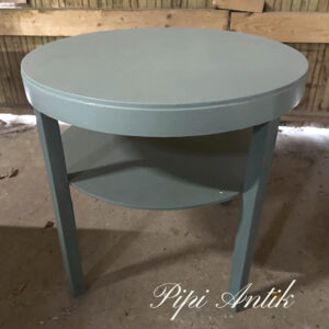 04. Rundt retro bord i blåligt farver Ø62×60 cm