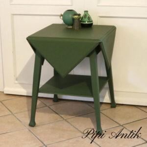 19. Grøn kuvertbord med 2 klapper 59x59x75 cm H ekstra 30 cm klapx4