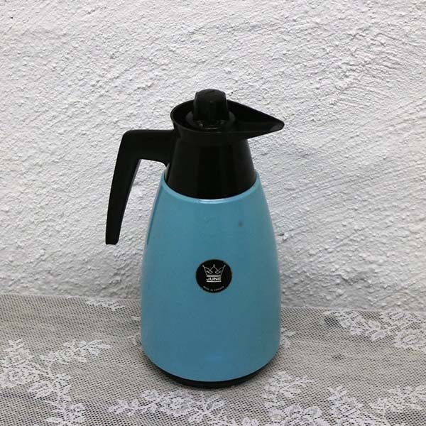 10 Retro plastik kaffekande - tyrkisblå - 13x28 cm