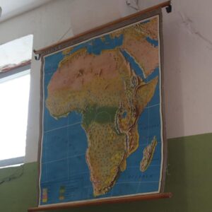 1953 Afrika landkort Relife Och Vegetation 96x97 cm