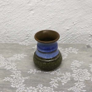4 4 Retro blå keramik vase Ø10x11 cmRetro blå keramik vase Ø10x11 cm