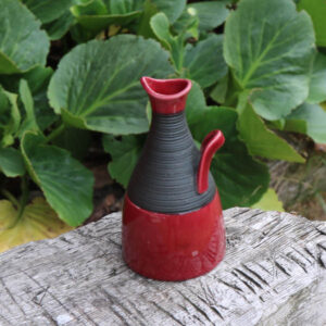 Rørstrand bordeaufarvet keramikvase Bahia Ø7x12 cm