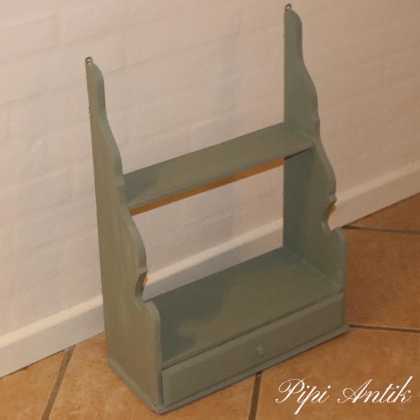 Duck Egg Blue hylde med skuffe B39xD17x56,5 H