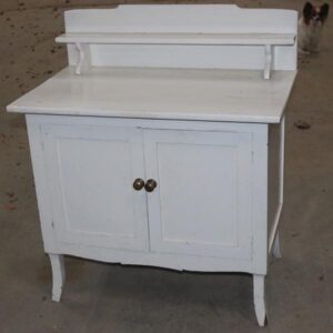 Hvidt toiletskab, patineret, 80x48x90 cm