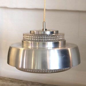 Aluminium retro loftlampe med glas Ø32x22 cm
