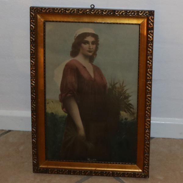Religiøst Magdaline billede i guldramme 50x35 cm