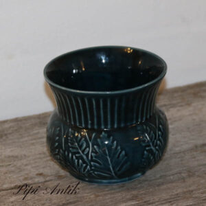 Keramik vase mørk tyrkisblå NN Ø13x12 cm