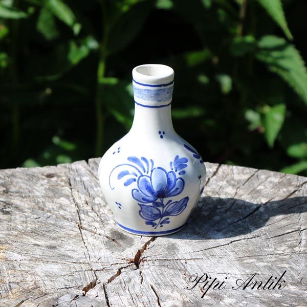Mini keramikvase blå Di Delfts Mch Ø7x10 cm