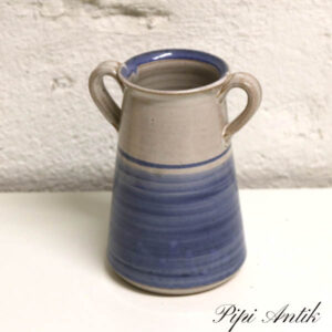 Blå hankevase keramik Ø9x15 cm