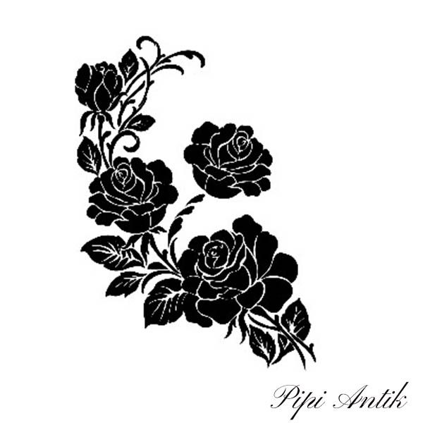 Stencil AS-449 Roses A4 21x30 cm