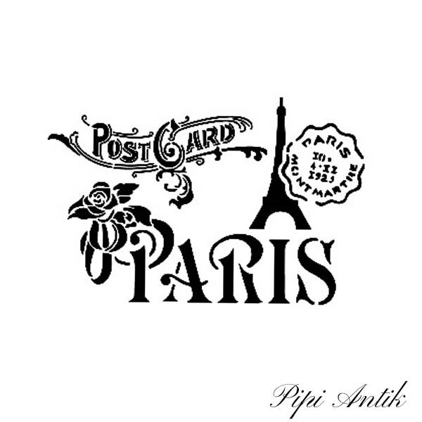 Stencil AS 467 Paris post card A4 21x30 cm