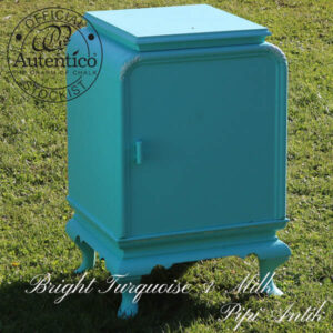 Natbord i tyrkis Bright Turquoise og Milk Autentico B42xD39xH67 cm
