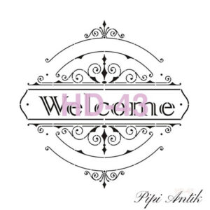 Stencil HD-43 Welcome 45x45 cm