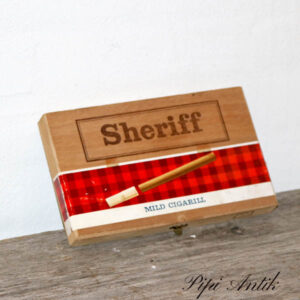 Sheriff cerut æske retro 27,5x13,5x2,5 cm