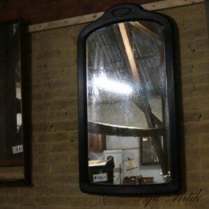 Sort spejl fyrretræ sort 1980´erne B64x102 cm
