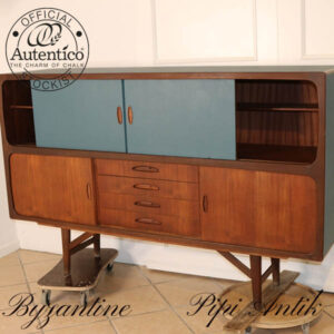 Teak buffet retro byzantine skabe hylder skuffer barskab L173xD44xH111 cm