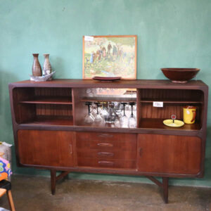 Mørk Teak buffet barskab L173xD44xH111 cm