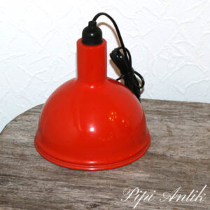Rød retro metal loftlampe Ø17x20 cm H