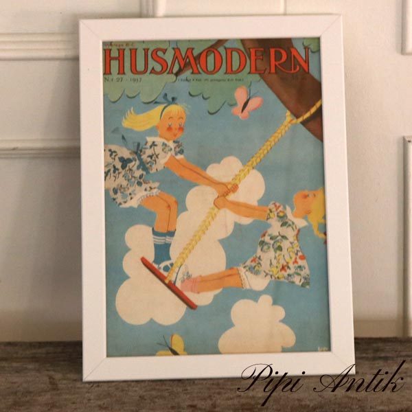 01 Husmodern forside nr 27 1937 illustration A4 IKEA ramme