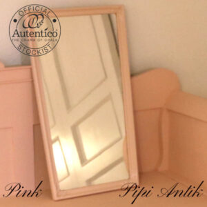 Pink lyserød spejl med perlemor pynt Autentico B39,5xH67,5