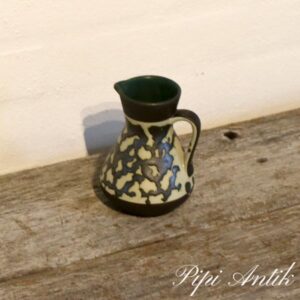 Retro Vase med hank Ø6xH12,5 cm mørk natur og Olivengrøn