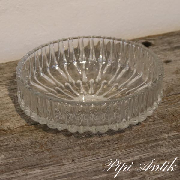 Dessertskål i presset glas retro Ø20xH7 cm