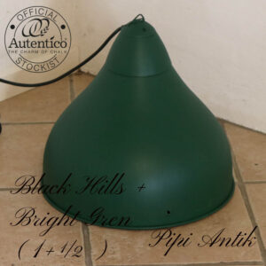 B Industriloftlampe i alu inde og udenpå Black Hills mix med Bright Green Autentico Ø40xH40cm