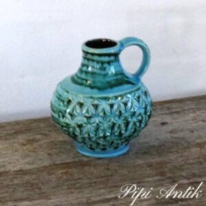 WG vase tyrkis keramik der står kun 1652 B14xH15 cm