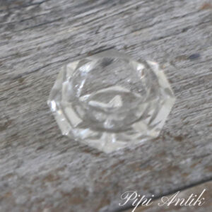 Mini salt kar i presset glas rund Ø4xH2 cm