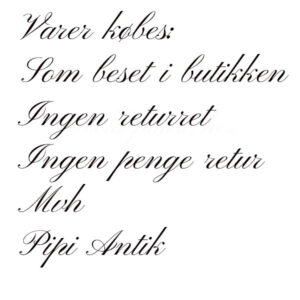 I butikken varer købt som beset