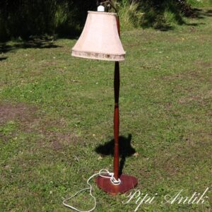 Teak lampe hejsebar i højden Ø24xH110 ca 130 cm