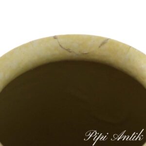 30 West Germany retro gulvvase pastelgul med gratik med revne