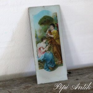 Romantisk billede i skifteramme fattigmandseje B12xH28 cm