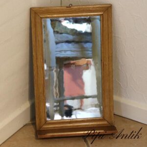 Gammelt spejl med foldbar hylde brun B28xH44 cm