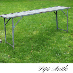 02 Metalbord gråligt blå L180xB44,5xH71 cm orangerie bord emne