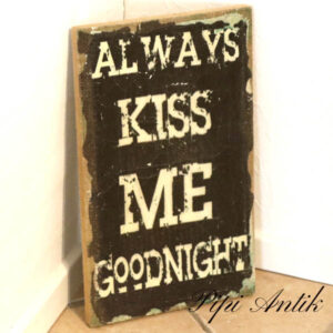 Canvasbillede Always kiss me goodnight B30x50xD2 cm