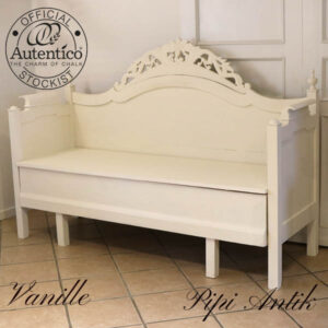 Slagbænk romantisk Vanille Autentico L195xD60xH130 sædet H52 cm