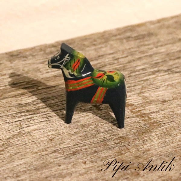 09 Dalahest miniput blå L4,5xH5,5xD1,5 cm