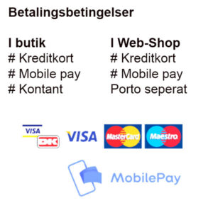 Betalingsbetingelser hos Pipi Antik
