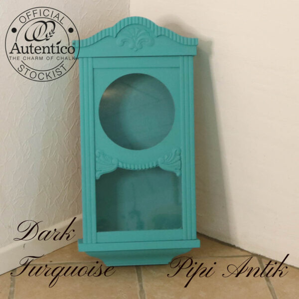 Mini vitrine i Dark Turquoise B32xH66xD12 cm