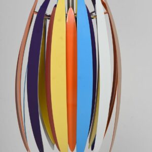 JAWS farverig loftlame af Benne Frandsen DK 1980´erne Ø15xH39 cm