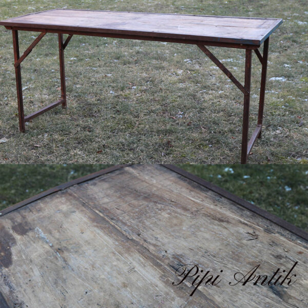 Industribord patineret natur bordplade L153x59xH70 cm